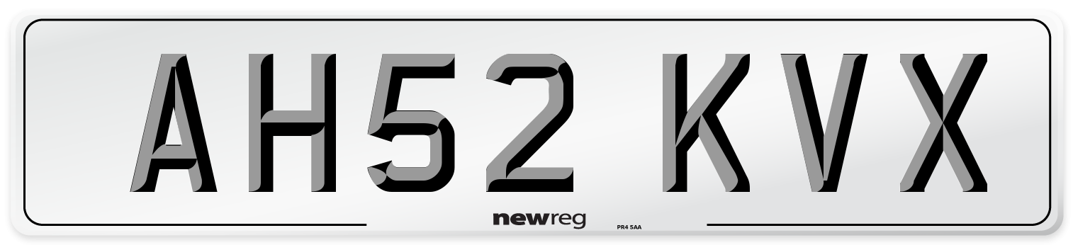 AH52 KVX Number Plate from New Reg